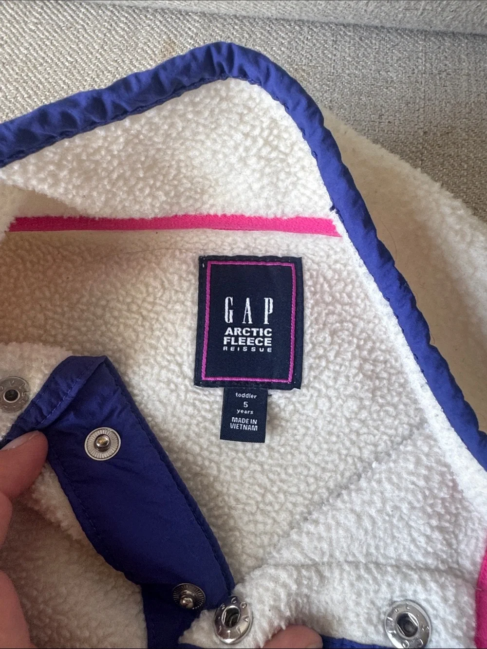 Girls retro fleece pullover